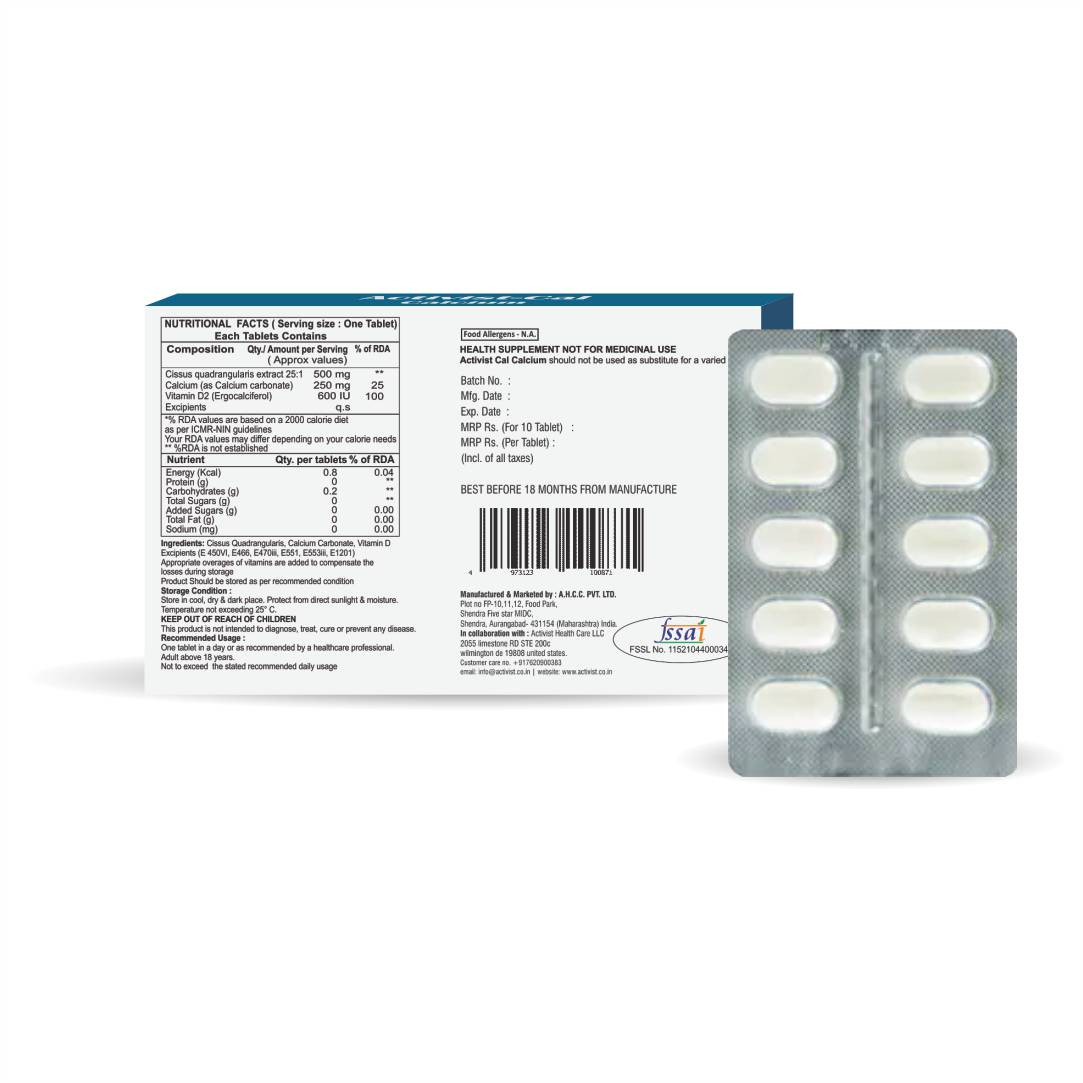 activist cal calcium tablets 2