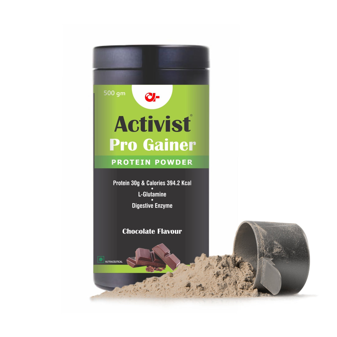 activist pro gainer protein powder chocolate