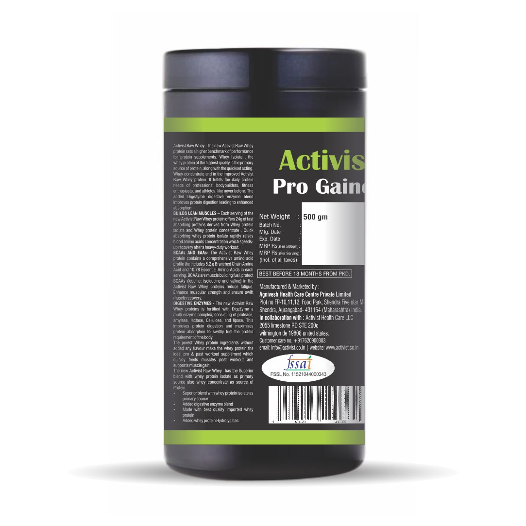 activist pro gainer protein powder chocolate1